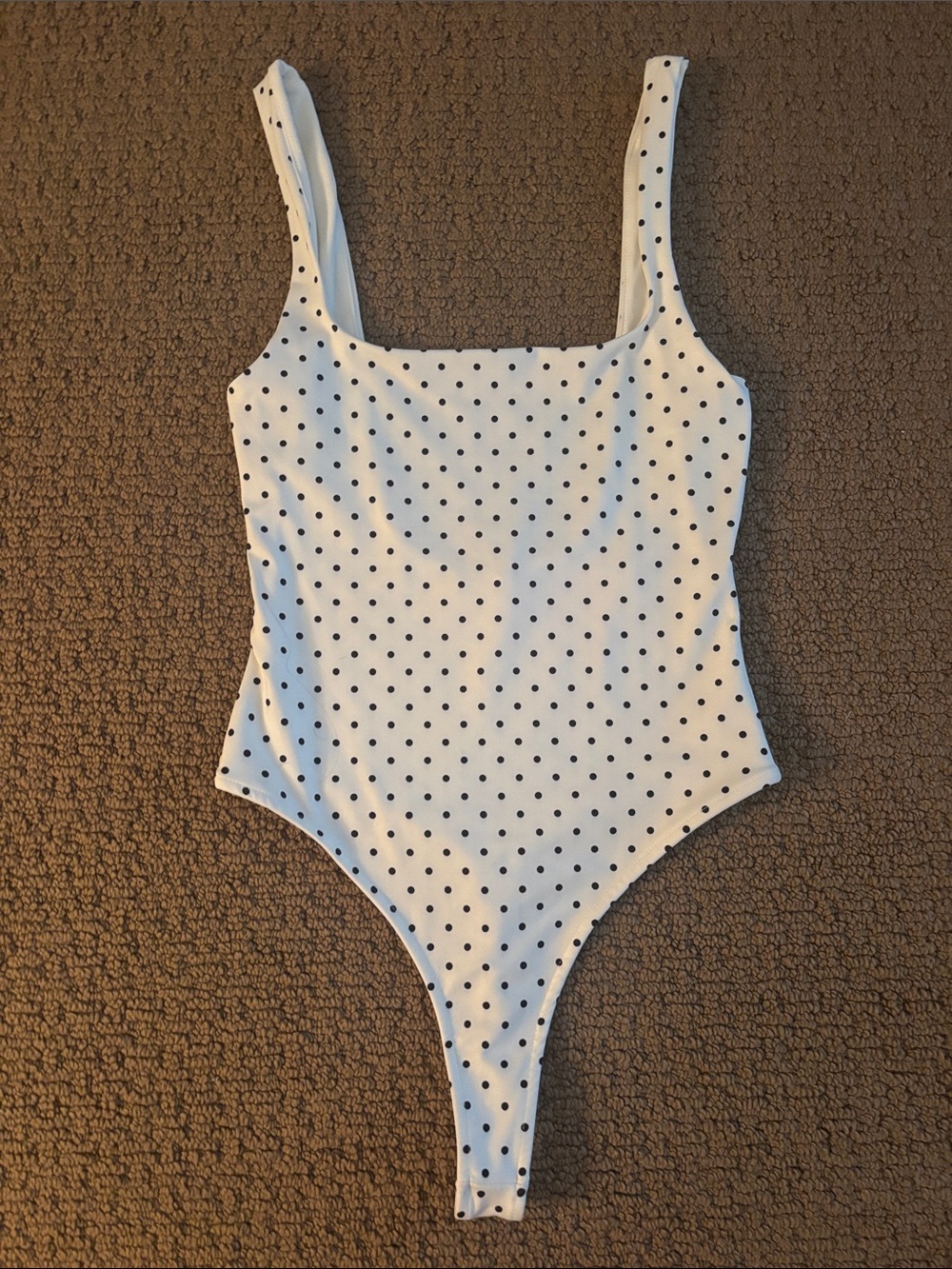 Zara White Polka Dot Bodysuit